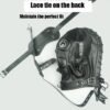 Leather Hood For Mask Removable Dildo Ball Gag B